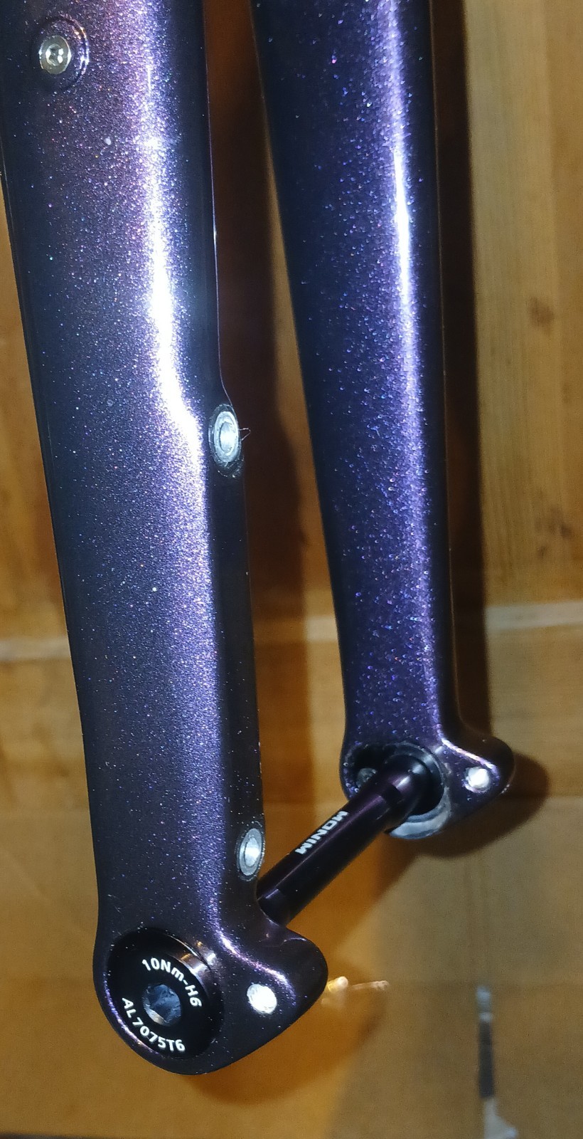 New Purple Carbon Gravel Disc Fork w/ Adjustable Rake. 50mm Or 55mm Flip Chip.