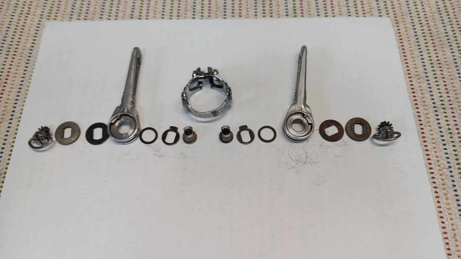 Vintage Shimano 600 Arabesque Downtube Friction Shifter Set Clamp 28.6