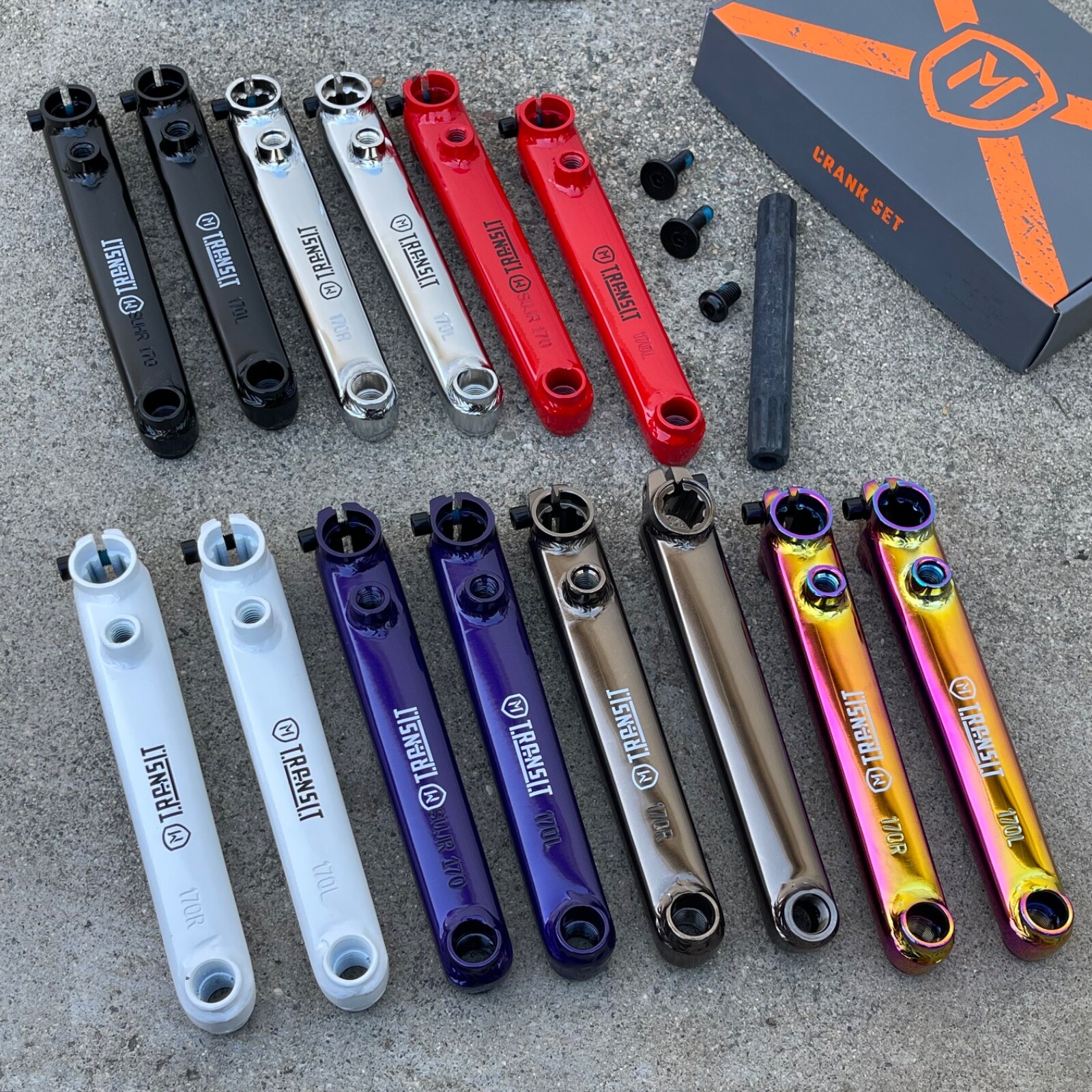 MISSION TRANSIT V2 CRANK 3 PIECE BMX CRANKS FIT CULT SUBROSA KINK SUNDAY RANT
