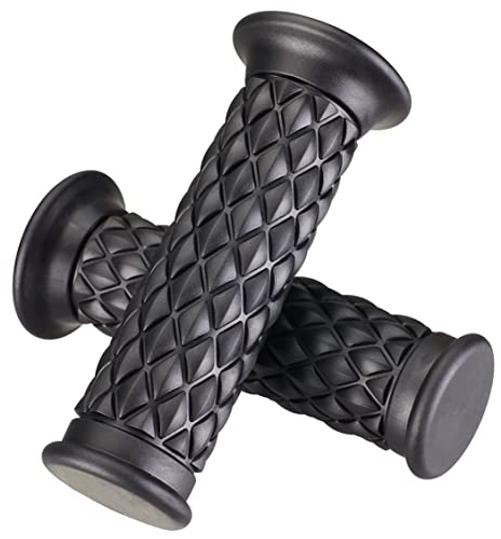 Motorcycle Hand Grips with Bar End Cap, Non Slip Rubber Handlebar Thruster