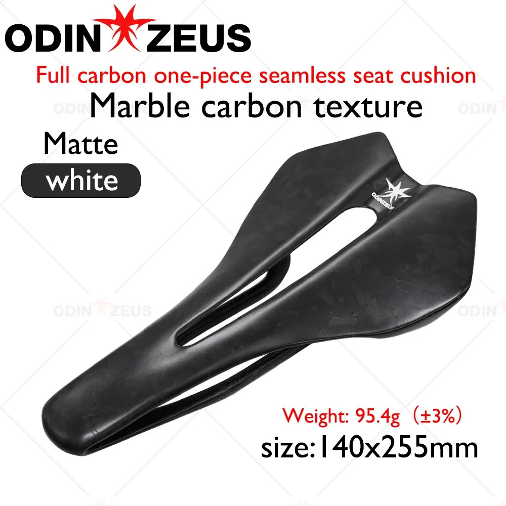 Carbon Fiber Leather Road Bicycle Saddle Hollow-Out Design Bike Seat Cushion
