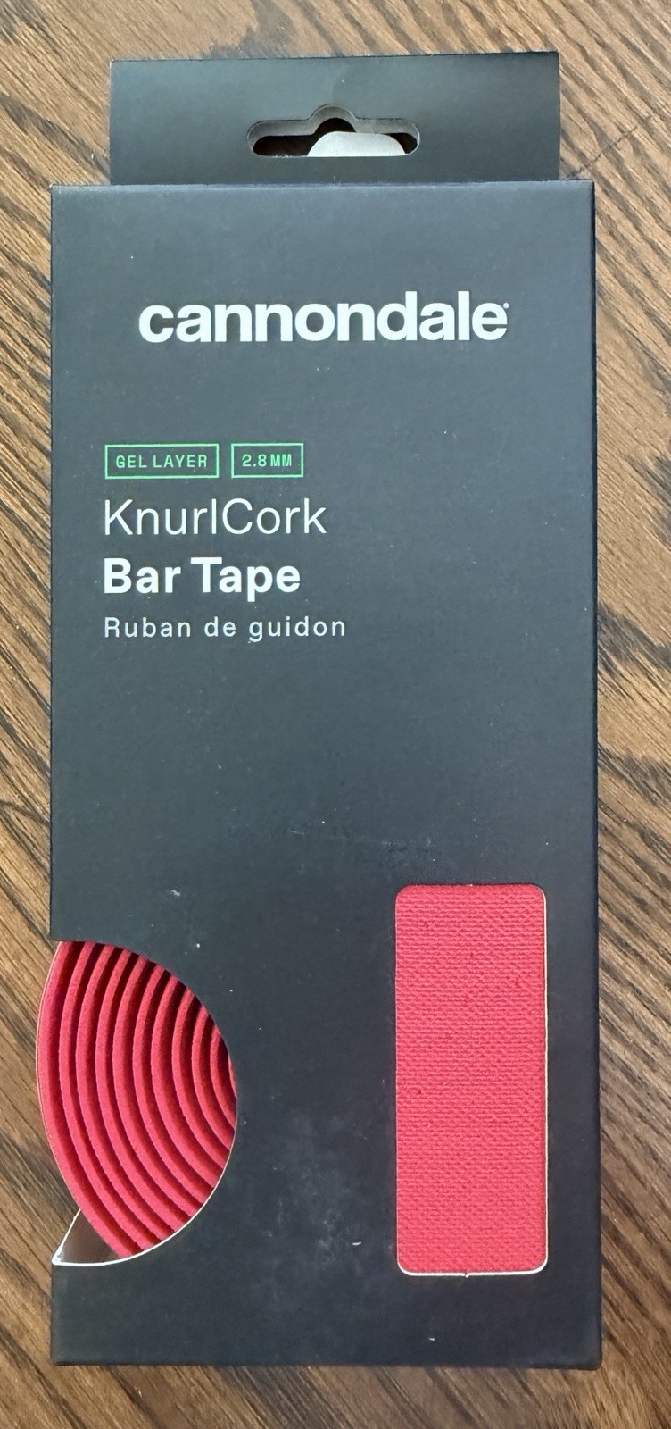 Cannondale KnurlTack 2.8mm Gel Handlebar Tape Red.