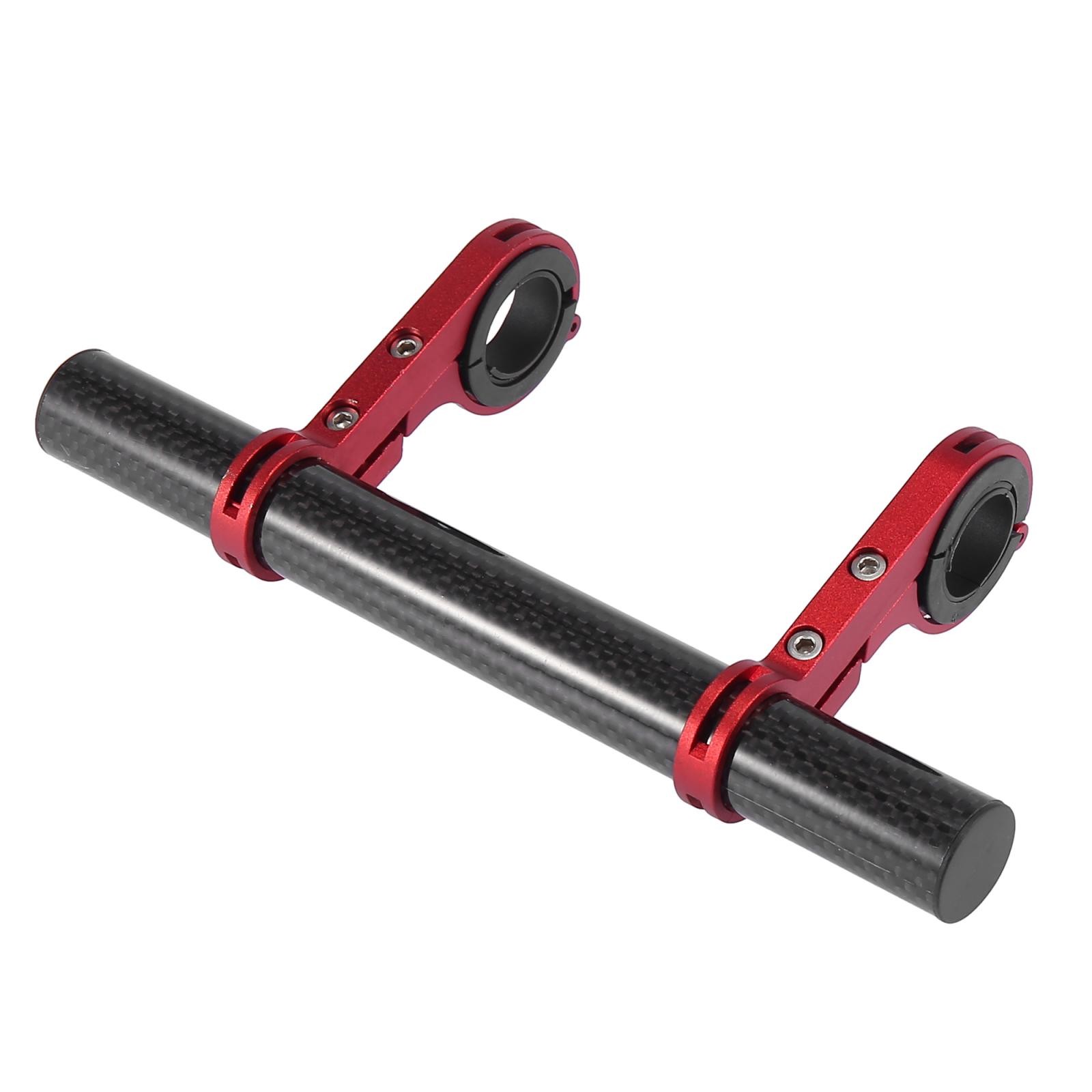 Bicycle Aluminum Alloy Handlebar Extension Bracket Carbon Fiber Pattern Red