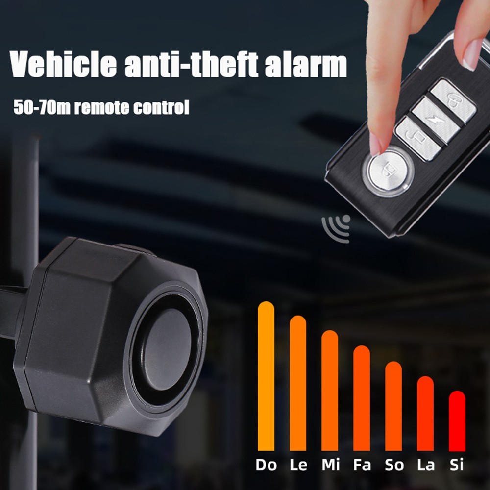 Anti-Theft Device for Bicycle E-Bike Scooter With 3 Volume Levels 7 Sensitivity