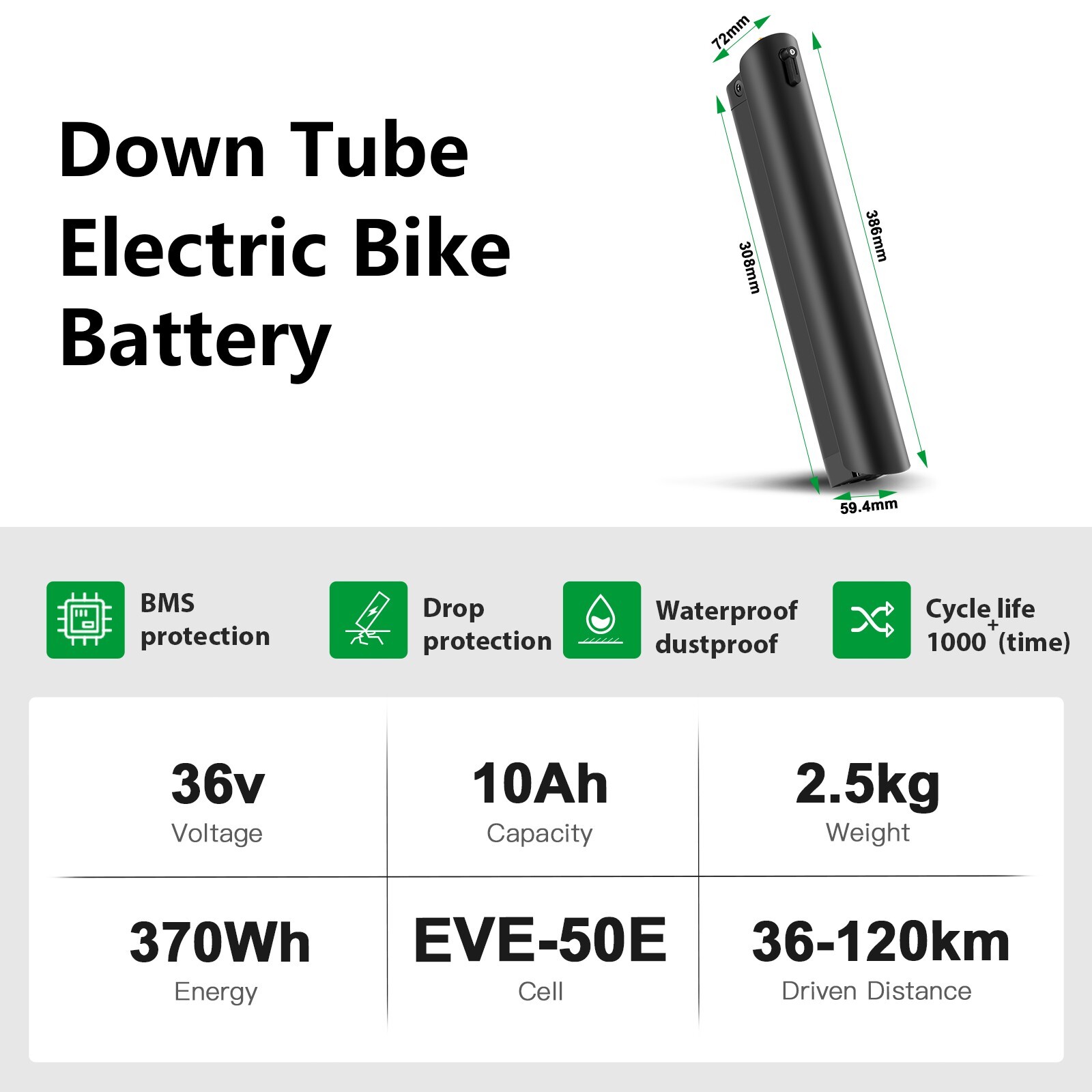 Aventon Soltera.2 and Soltera.2 Step-Through Ebike battery 36V 10Ah