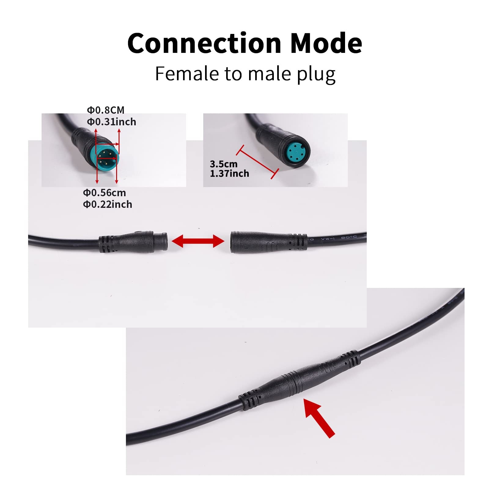 Extension Cable 2Pin/3Pin/4Pin/5Pin/6Pin/8Pin/9Pin Waterproof Plug Works for …