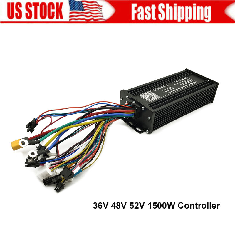 36V 48V 52V 1500W 35A Sine Wave 3-mode E-bike Controller for Electric Bicycle US