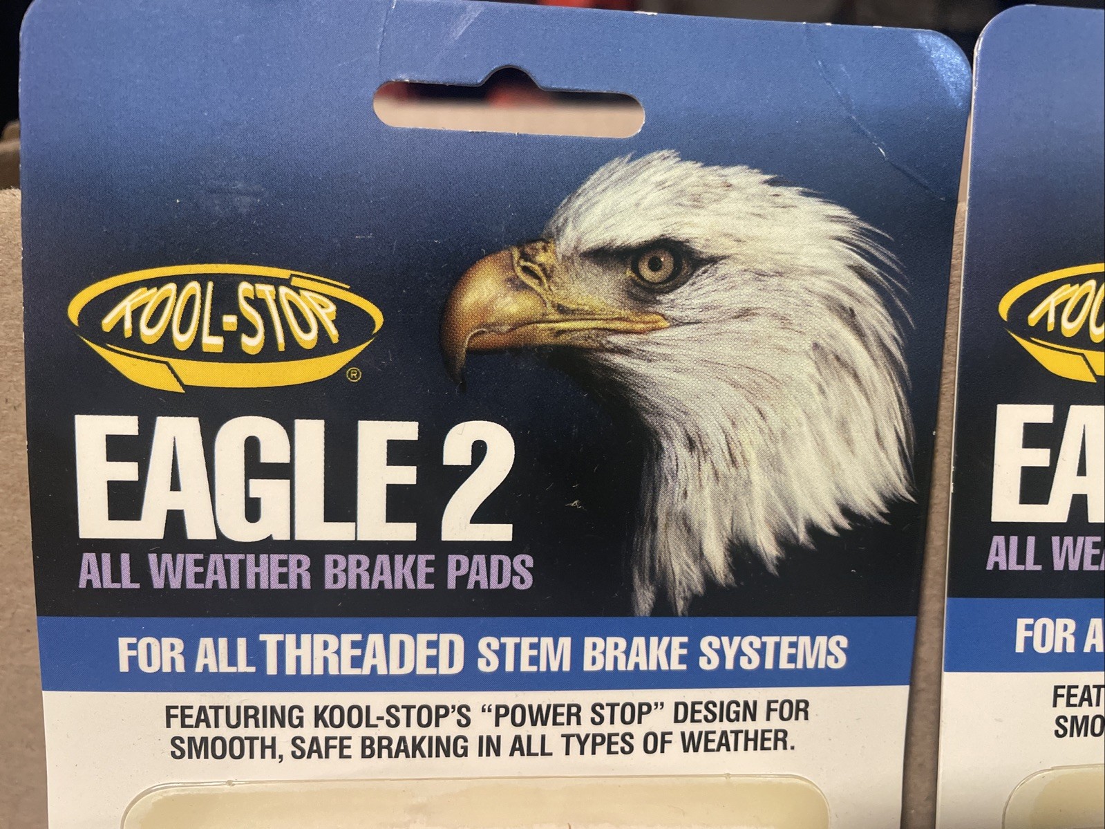 2 Sets Kool Stop Eagle-Claw 4 Pads, Threaded – Salmon