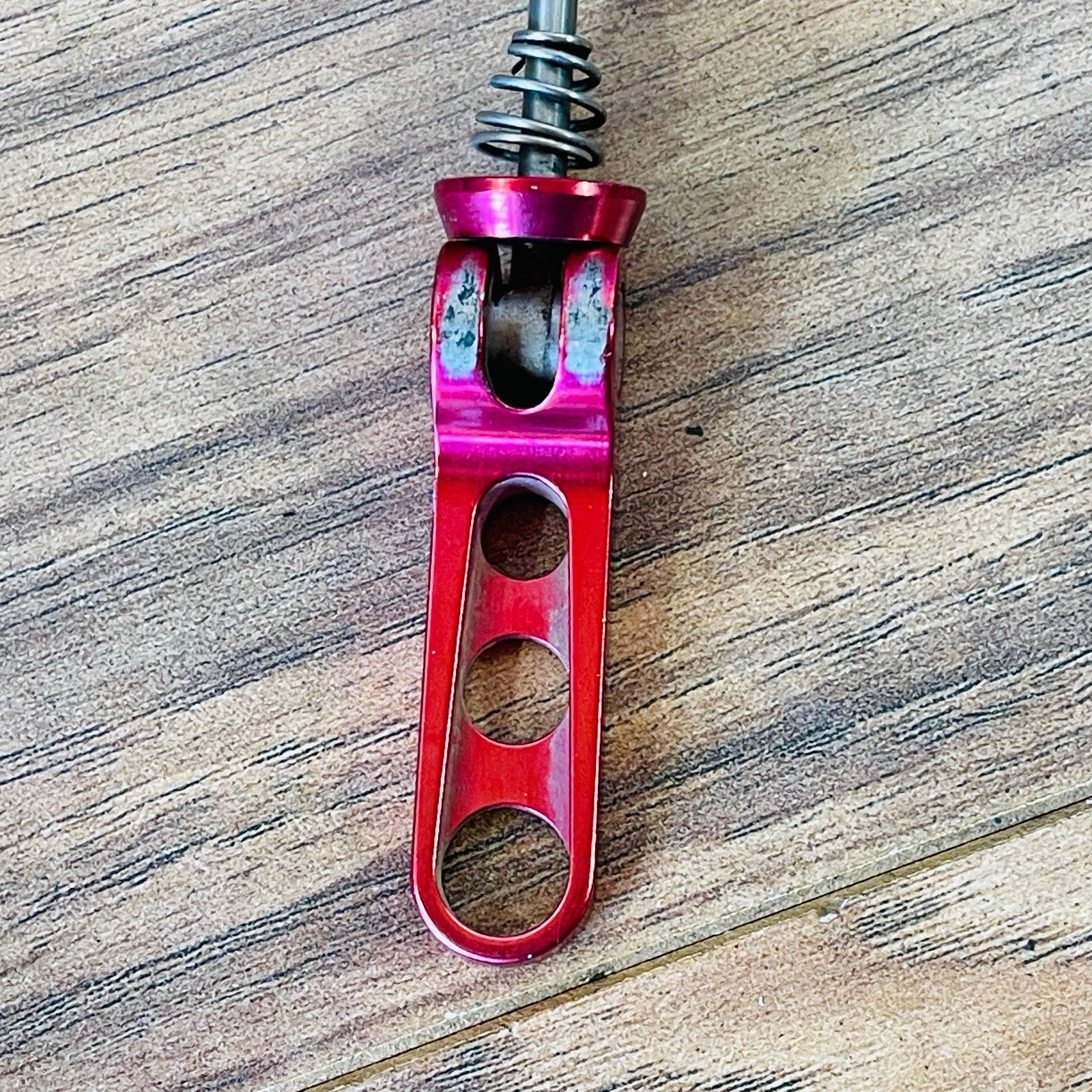  Ringle Ti-Stix Titanium Front Skewer 9mm Red Anodized Vintage 90s