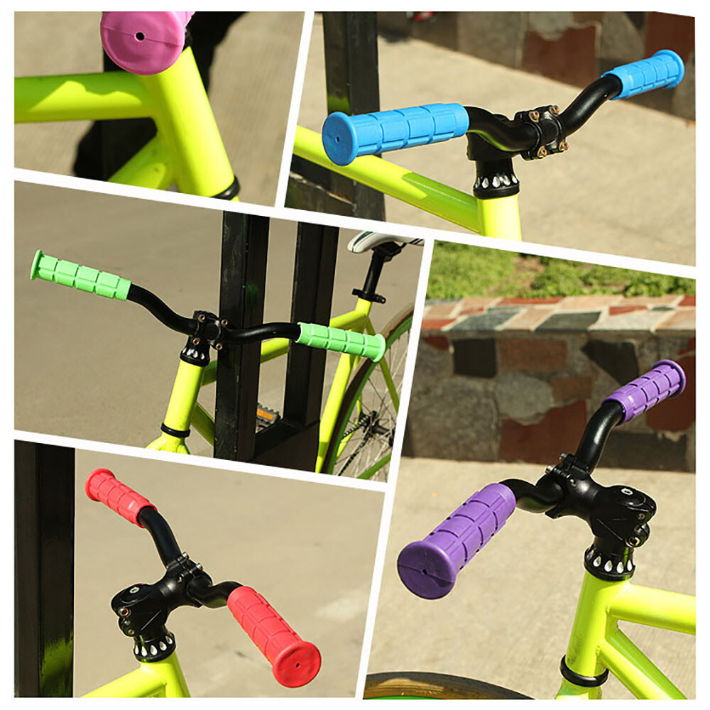 2 PC Mountain Bike Bicycle Cycling Handlebar Anti-Slip Soft Rubber Hand Grips