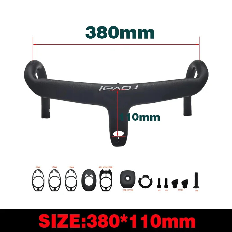 Carbon Fiber Internal Cable Routing Road Bicycle Handlebar Cockpit Di2 Drop Bar