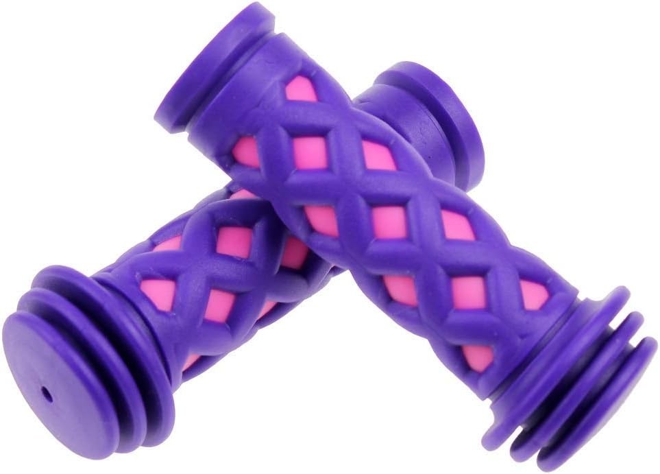 Lightweight Kids Handlebar Grips with Pink Streamers – Eco-Friendly Design
