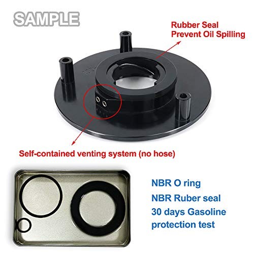 Motorcycle 3 Holes Gas Tank Cap Cover Fuel Cap CNC Aluminum Alloy, Fit Black