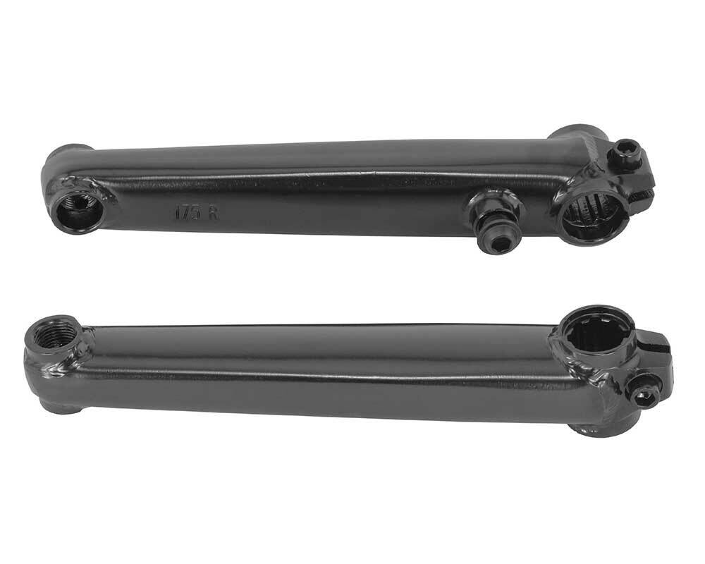CHROMOLY ALLOY IN BLACK OR CHROME BICYCLE CRANK ARM SET 175MM USA BB 19MM x 8T