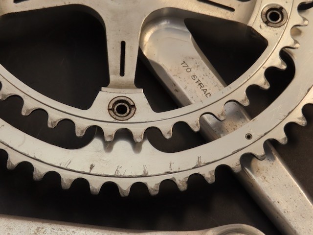 170mm x 144 bcd Campagnolo Super Record Olmo Pantograph Cranset 52/42 Italy 1982