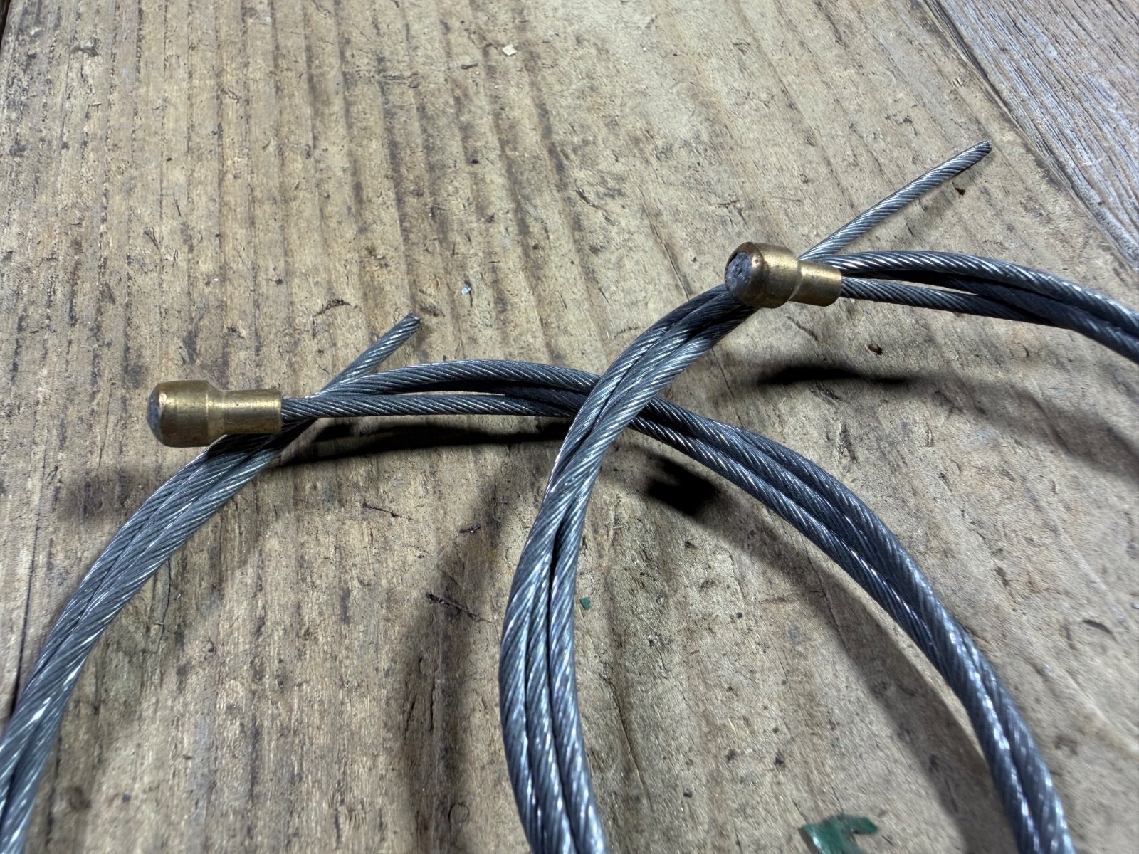 Antique Bike Bicycle Cables 5.5 mm Crimp End 2mm Diameter Cable Old x2 New