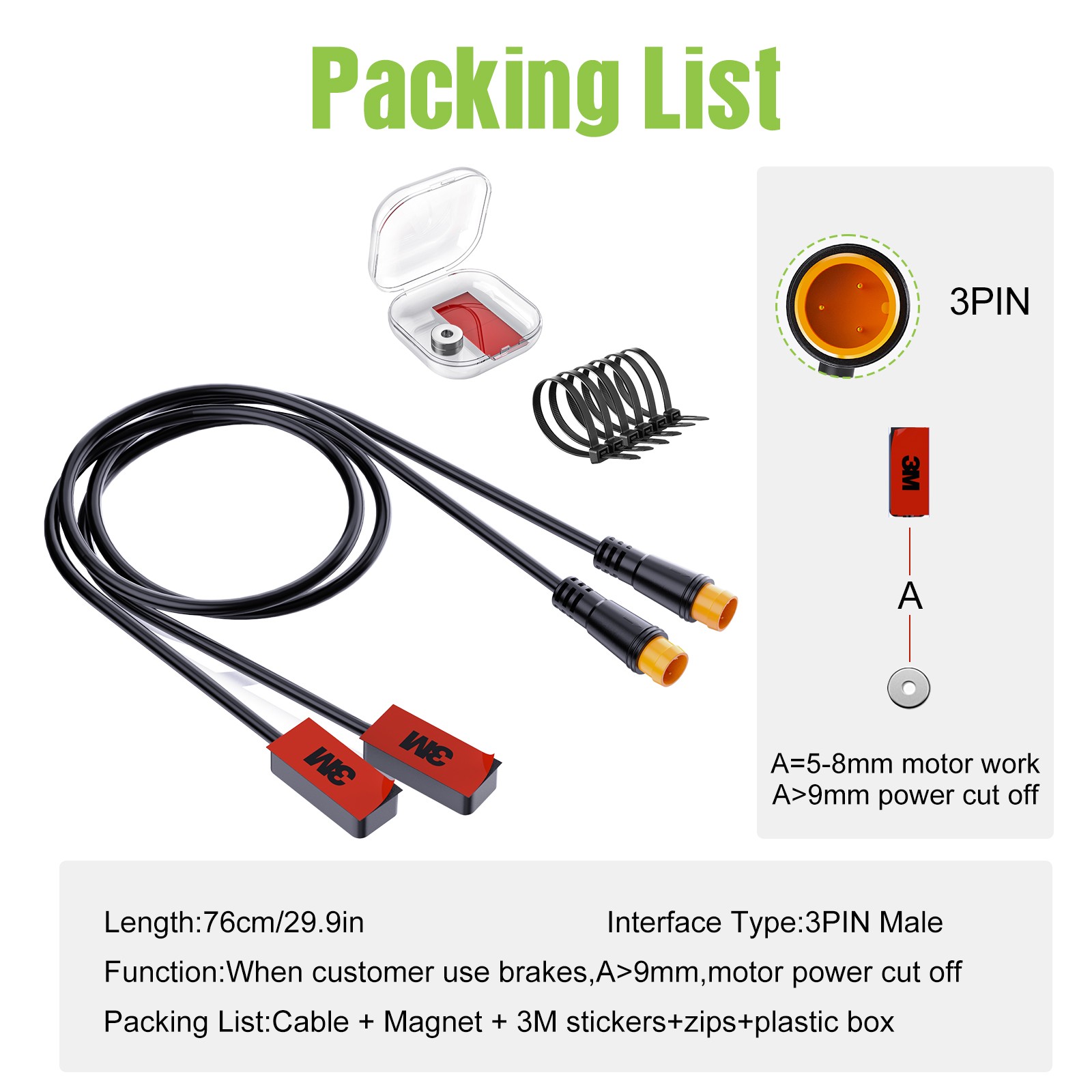2x Brake Sensor For BAFANG BBS01B BBS02B BBSHD Mid Drive Motor