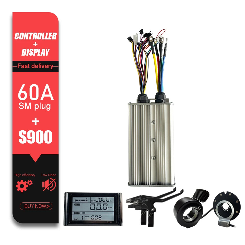48V 52V 60V 72V 60A Electric Bike Sine Wave Controller for 1000-3000W Motor