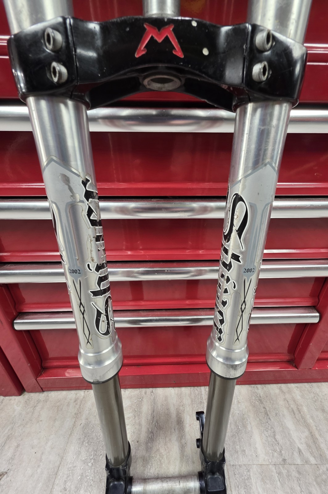 2002 Marzocchi Shiver DC Downhill DH Fork Vintage 26″ Wheel