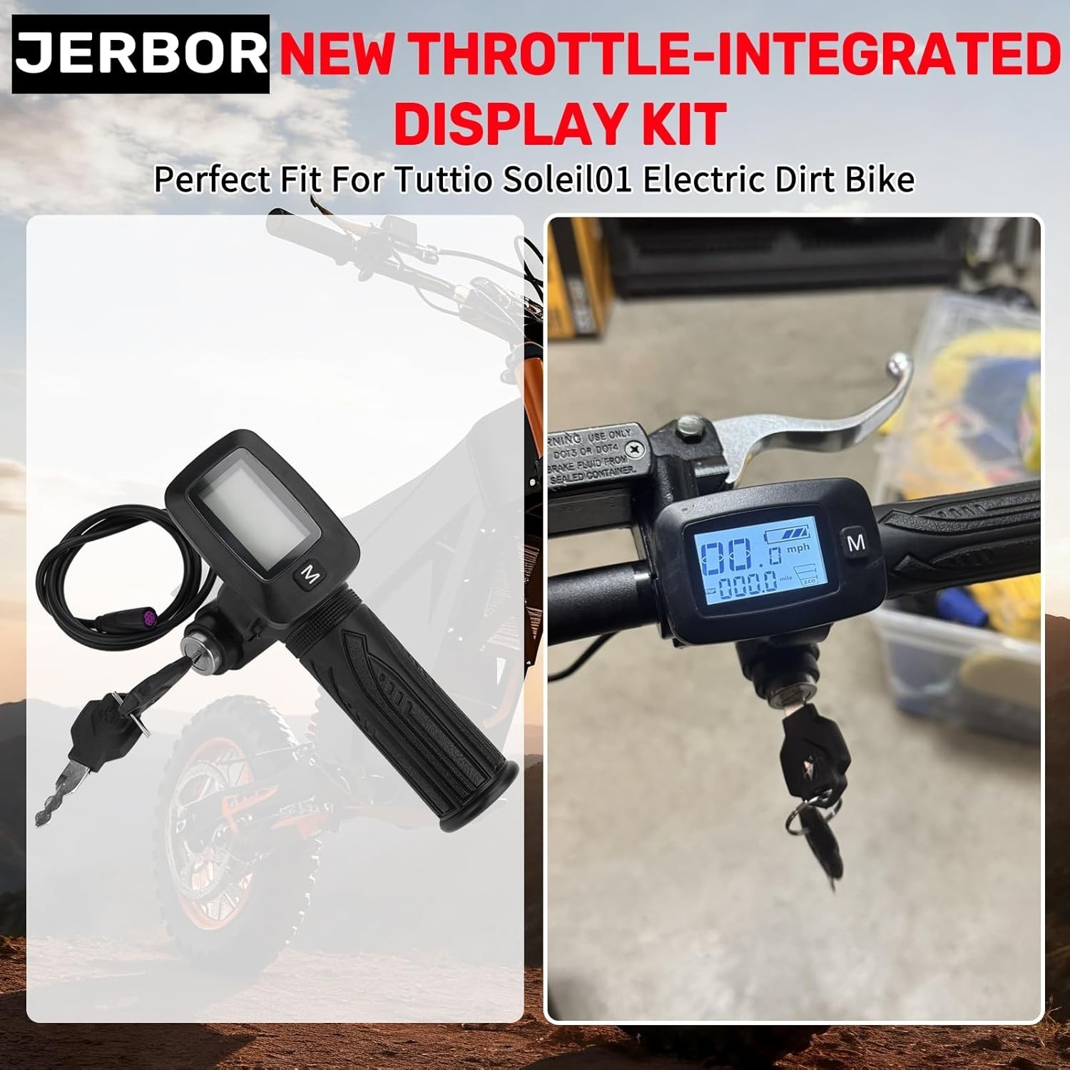 Modern Throttle with LCD Display for Tuttio Soleil01 – Enhanced Safety & Control