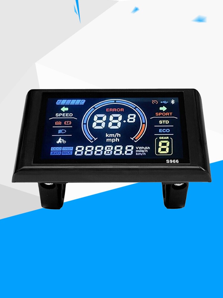 LCD-S966 E-bike Electric Colorful Display Control Panel Agreement No.2 24-72Vjh