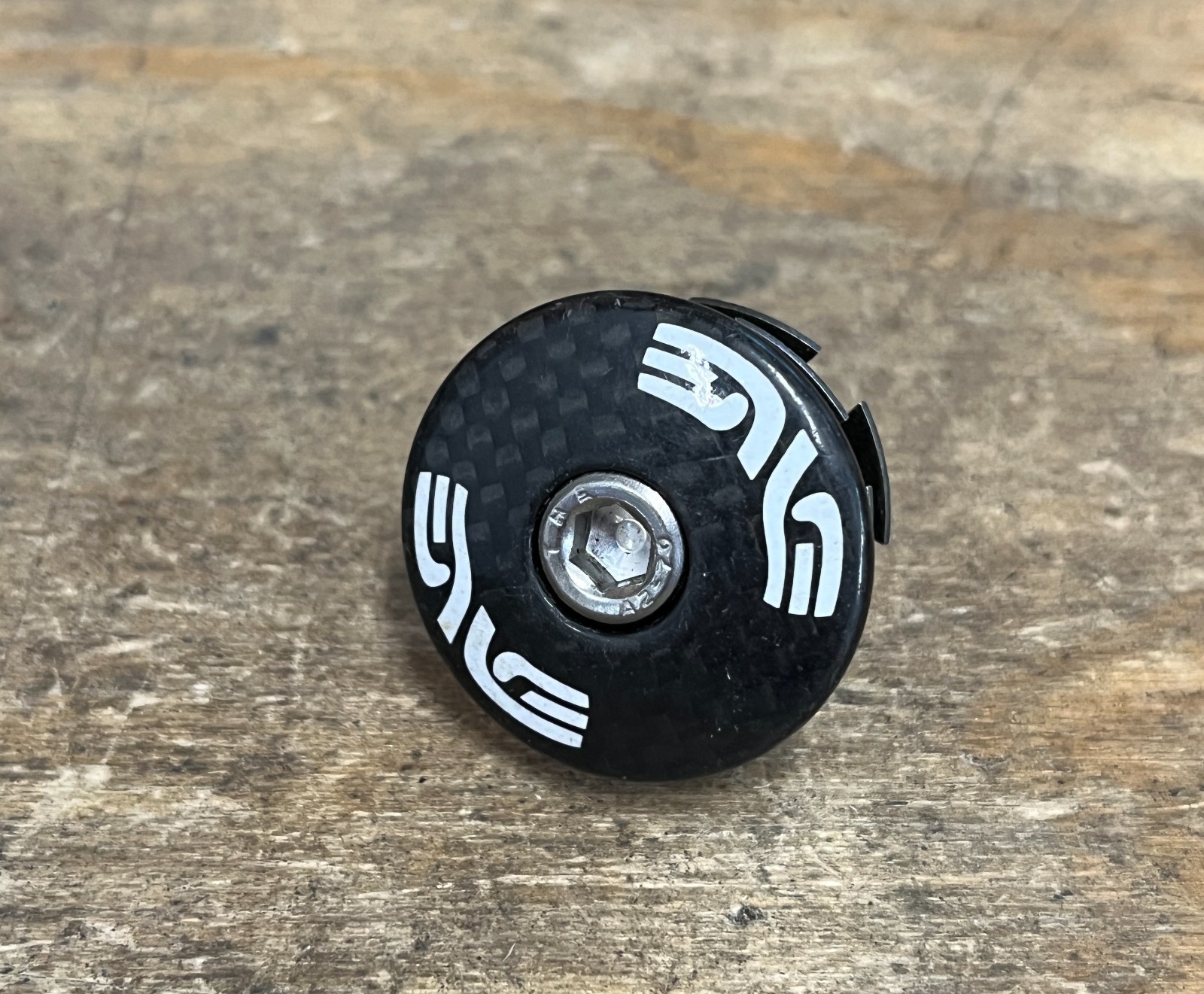 Original Enve Composites Carbon Top Cap Gloss Carbon Weave White Logo NEW