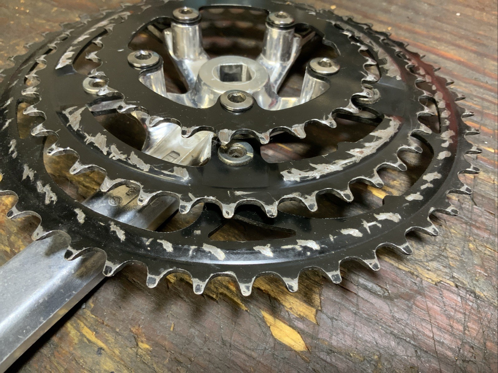 SR Suntour Sakae XCE 175mm 50/40/28t Triple Crankset MTB/Hybrid w/Bolts & Covers