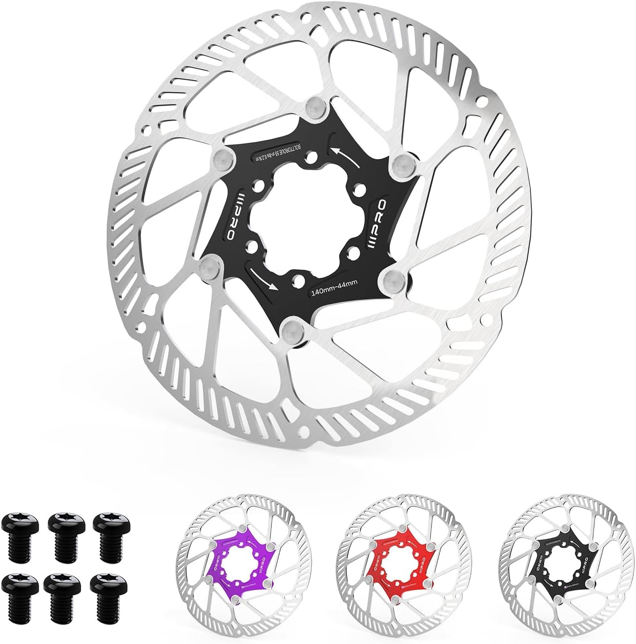 IIIPRO A2 140Mm 160Mm 180Mm 203Mm Floating Bike Disc Brake Rotor with 6 Bolts,Mt