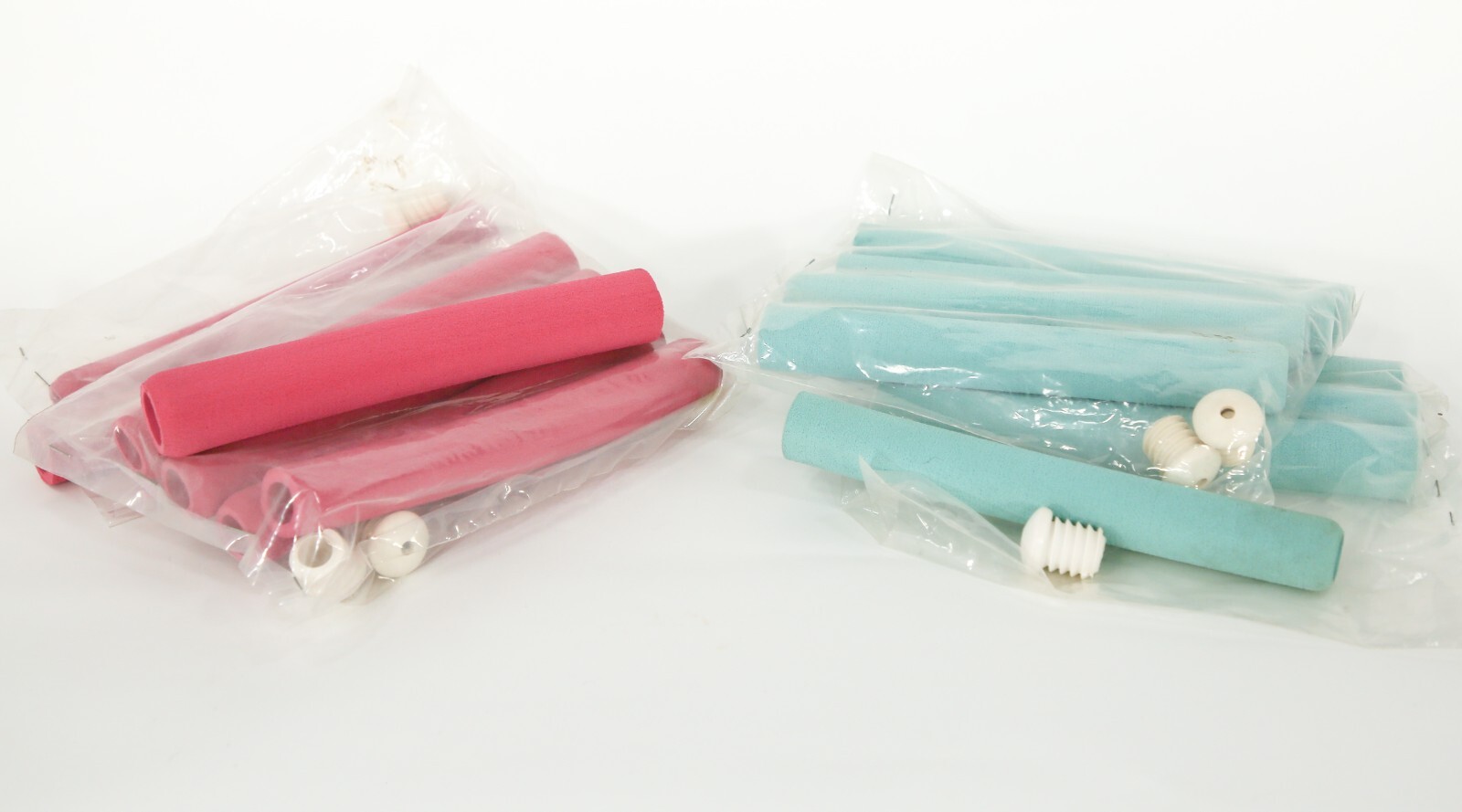 Vintage PADDED FOAM HANDLEBAR GRIPS for Drop Down Bars, Choice Pink or Teal, NOS