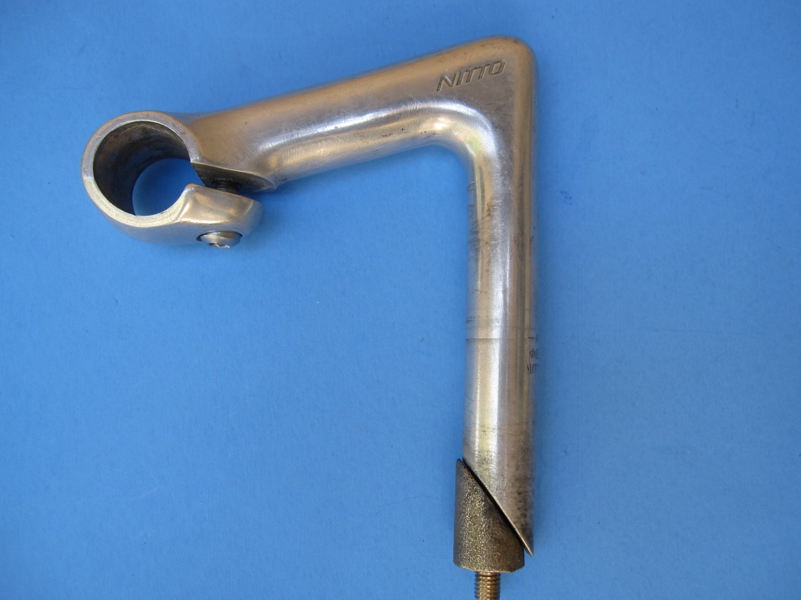 vintage Nitto 1″ stem (22.2), 105mm length, 20-degree drop, 25.4mm clamp