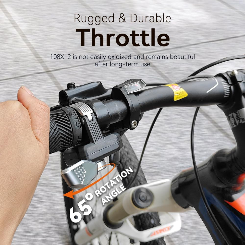Ebike Thumb Throttle 24V,36V,48V,52V,60V 108X-2 Left Thumb Throttle Speed Contro