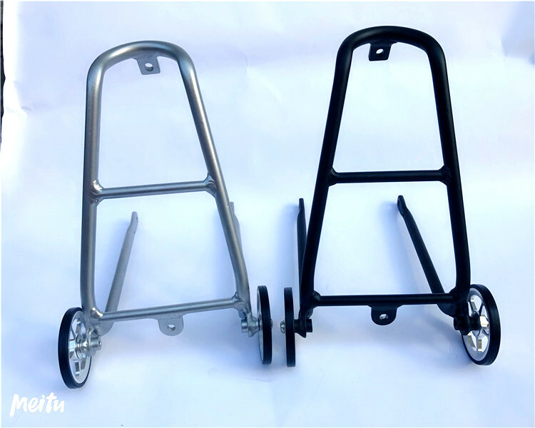 Aolly Rear Rack / EZ Easy wheels for Brompton Bicycle