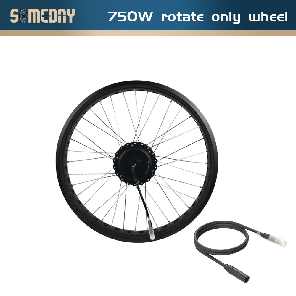 750W E-Bike Conversion Rear Cassette Hub Motor Kit 20 24 26″ Snow/Beach Fat Bike