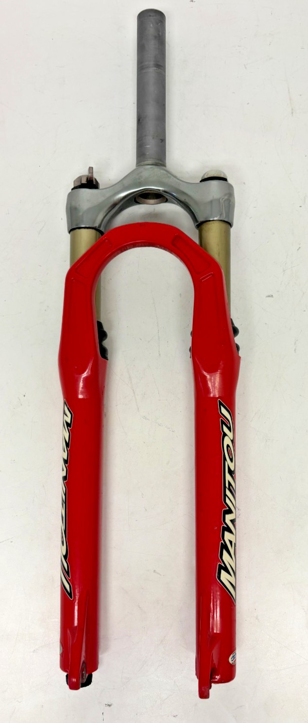 Manitou 26″ QR Disc Air Shock Suspension Fork 155mm 1-1/8″ Threadless Steerer