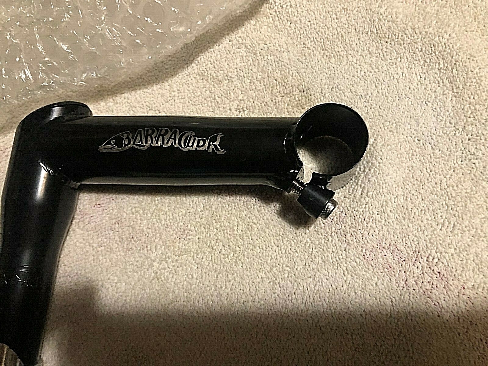 old school vintage Barracuda Chromoly Stem 25.4 Black NEW!