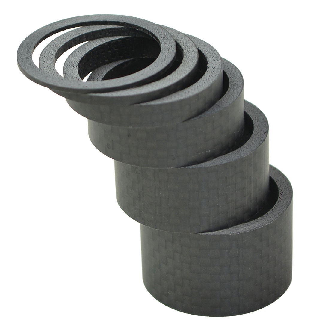 1″ OMNI Racer WORLDS LIGHTEST Carbon Fiber Headset Spacers: 2,5,10,15,20mm MATTE