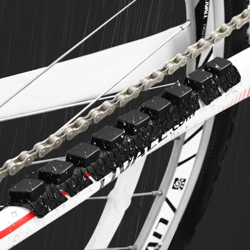 Bicycle Chainstay Protector Pad MTB 3D Silicone Chain Stay Frame Guard for Road