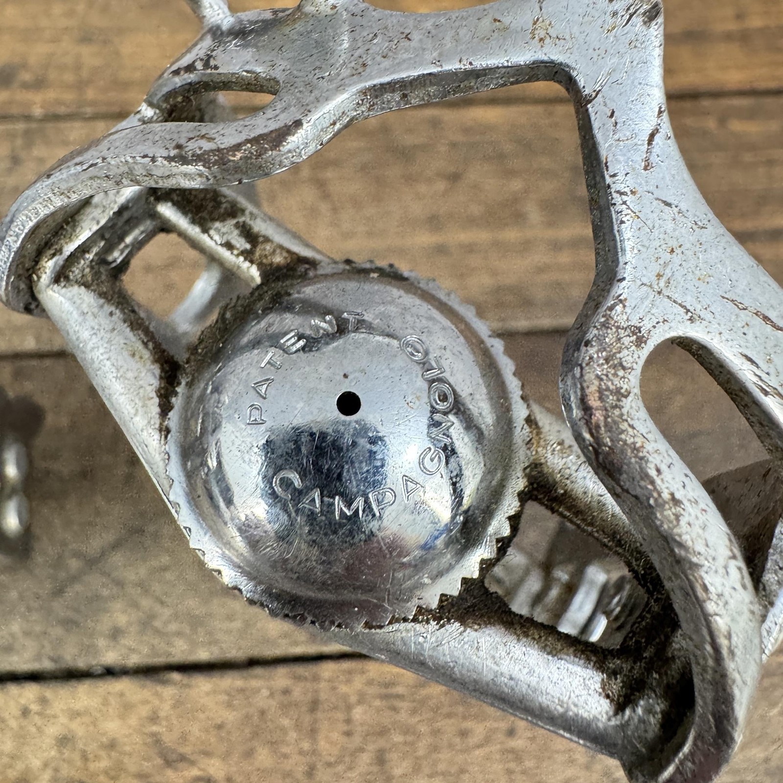 Vintage Campagnolo Record Pedals 9/16 In Silver Quill Road Bike Italy Eroica