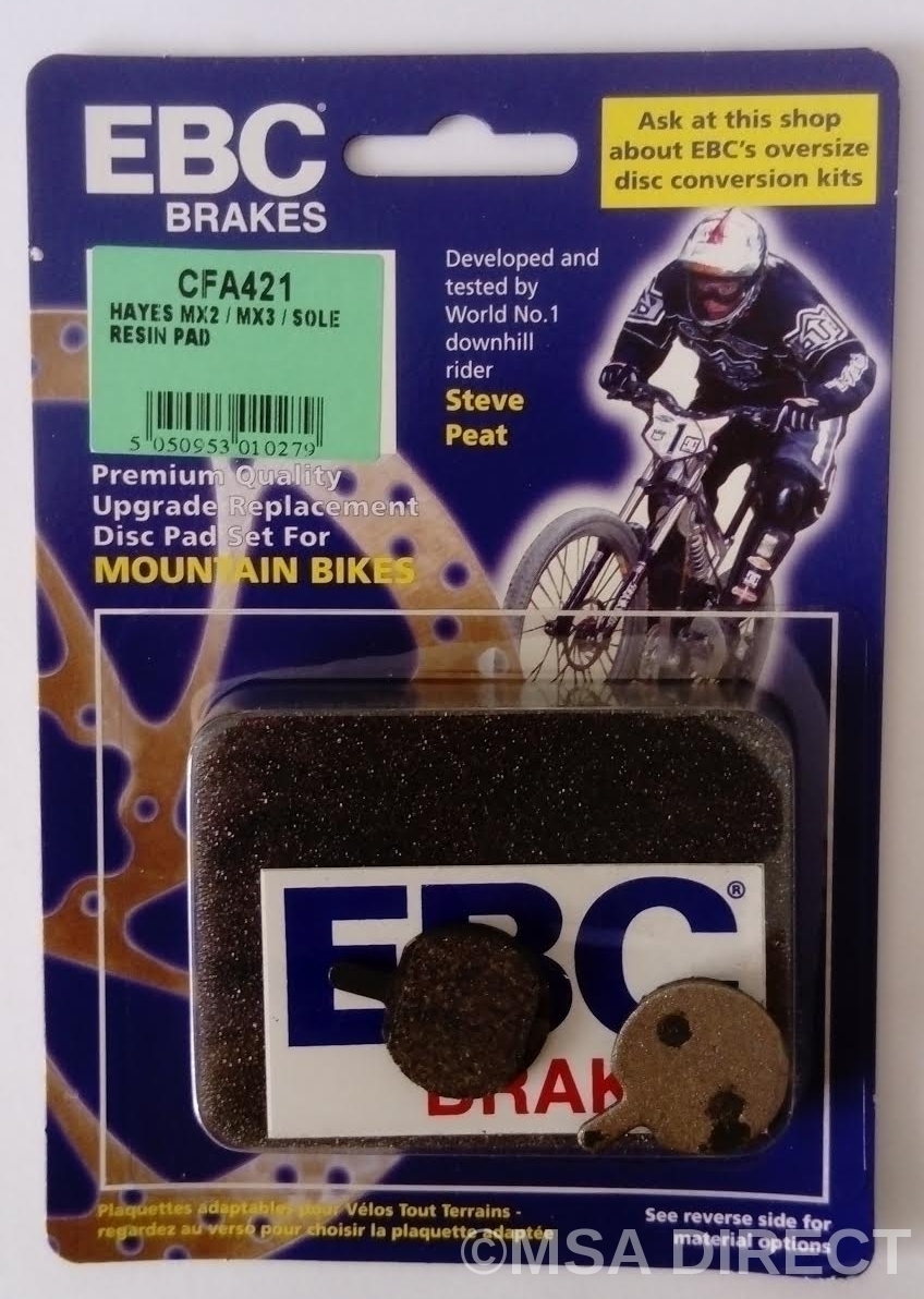 EBC Organic Resin (GREEN) Mountain Bike Brake Pads Fits HAYES SOLE (Hydraulic)