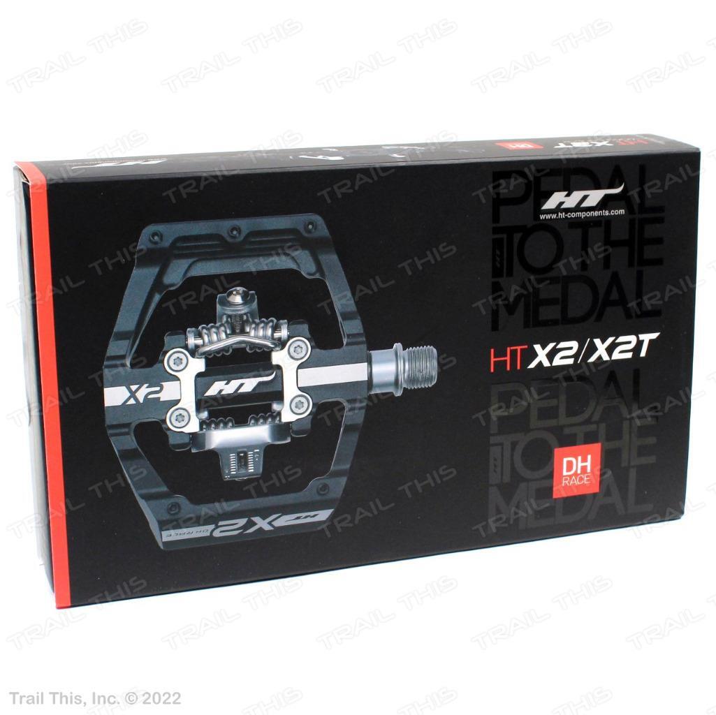 HT Components X2 Gold Clipless Bicycle Platform CrMo Pedals DH Race