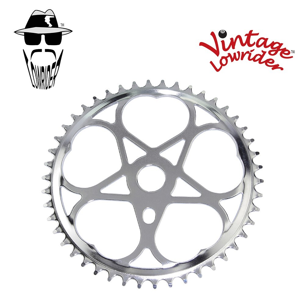 Vintage Lowrider Cruiser Bicycle Sprocket Chainring Js-s46t 1/2 X 3/32 Chrome.