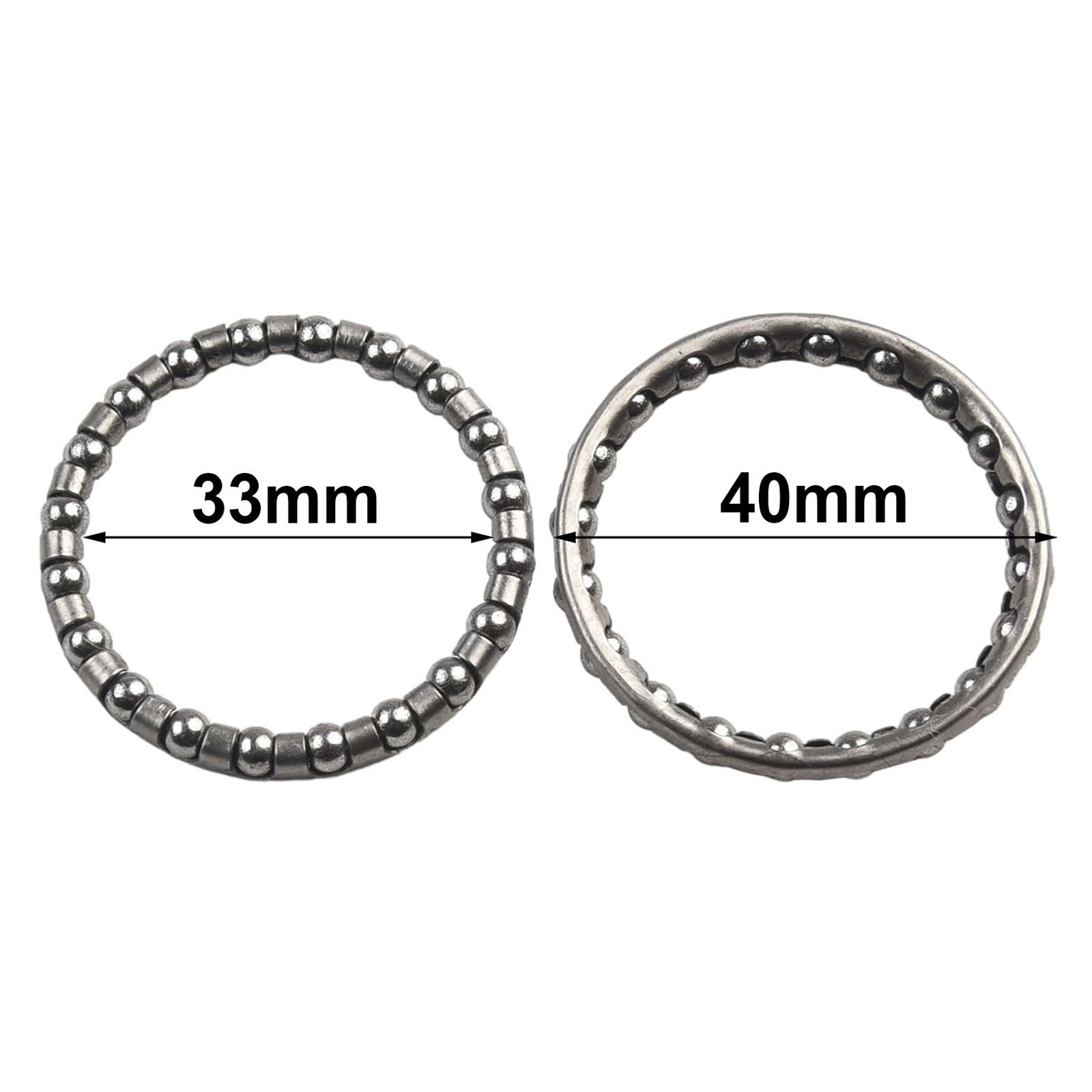 2Pcs 5/32 Bicycle Headset Caged Ball Bearing Set For MTB Bike Cycling 20 Balls