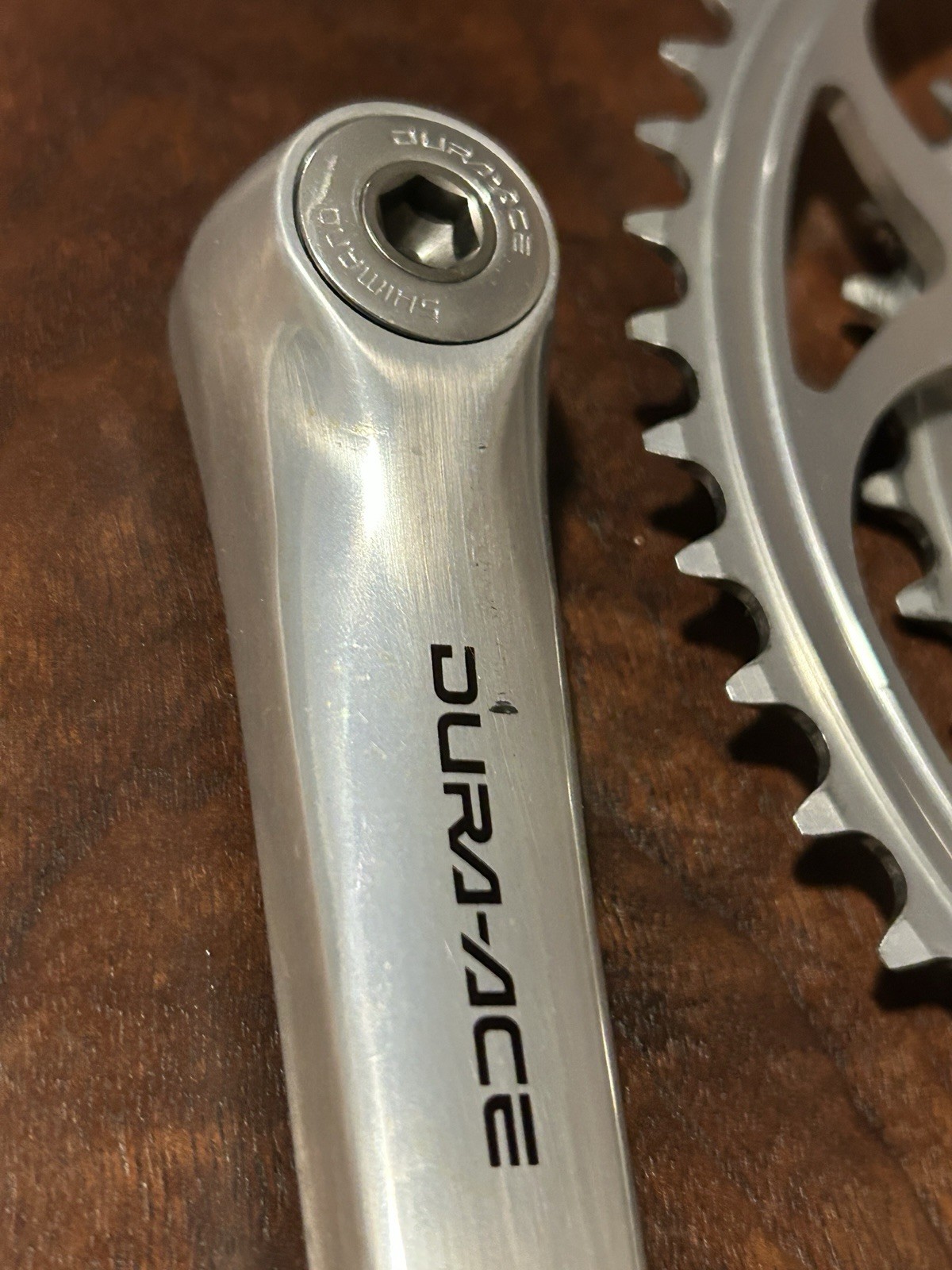 Vintage Shimano Dura Ace FC-7410 Crankset 170 mm 53-39T 7400 Road Ti Crank Bolts