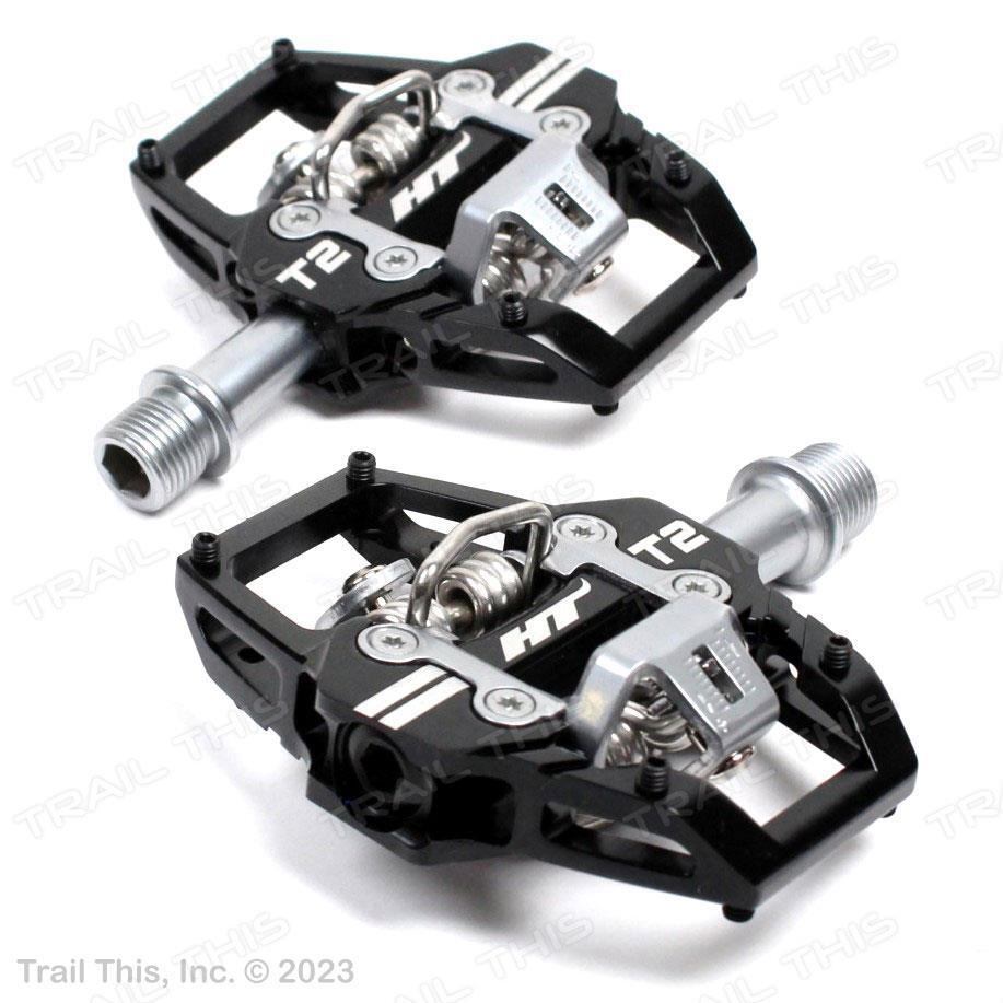 HT Components T2 Eduro Race Style Bicycle CrMo Clipless/Platform Pedals – Black