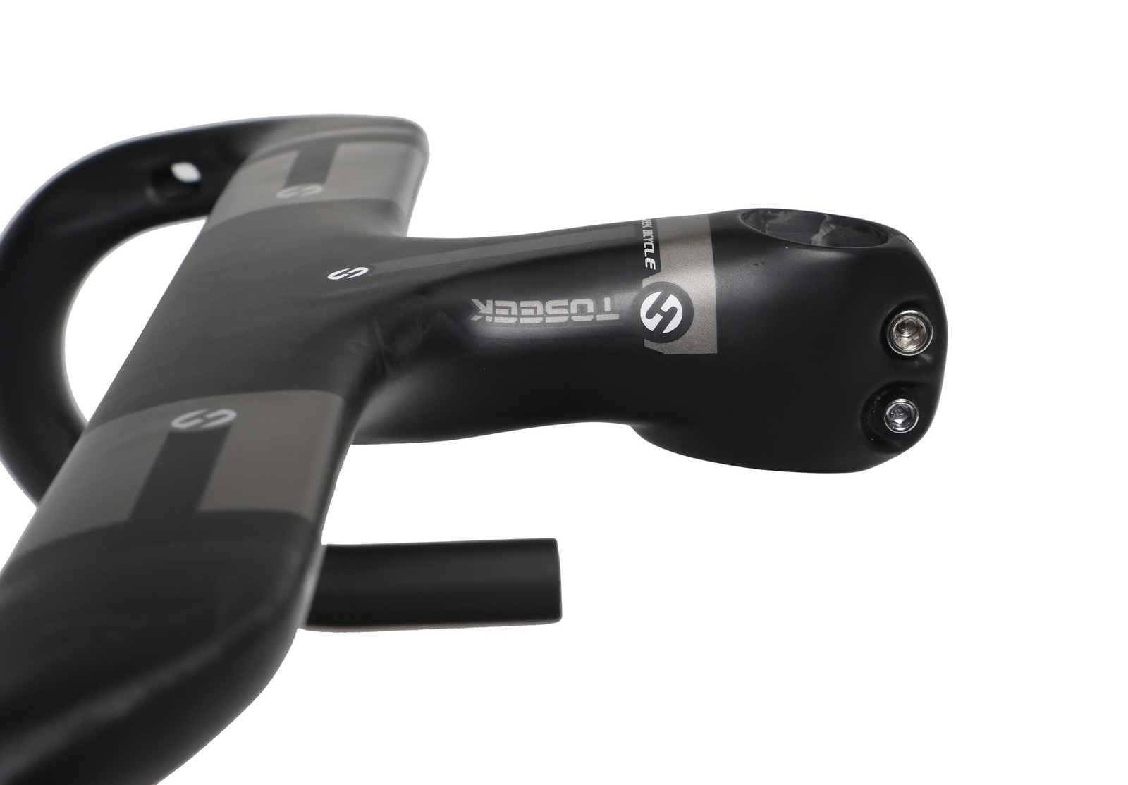 TOSEEK Carbon Fiber Road Bike Integrated Handlebar Stem Drop Bar 400/420/440mm