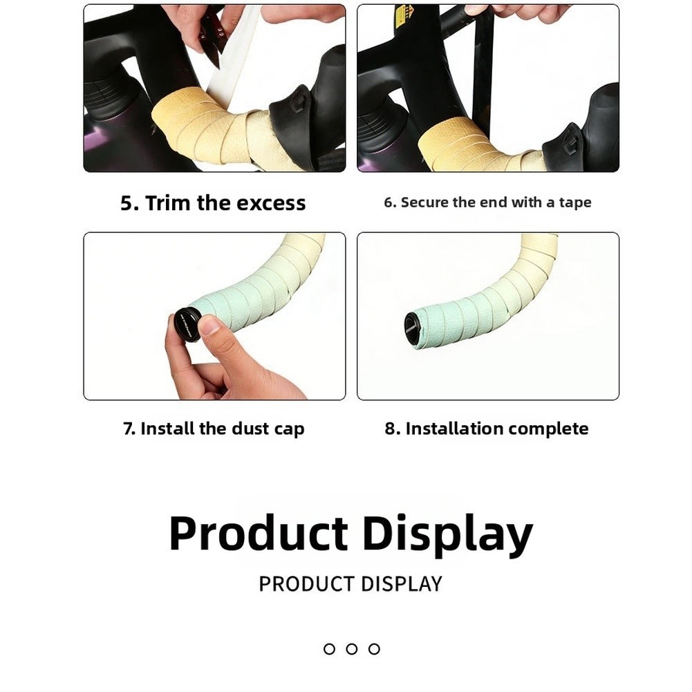PU PVC Gradient Handlebar Wrap 2000x30mm Lightweight Shock Absorbing Cycling