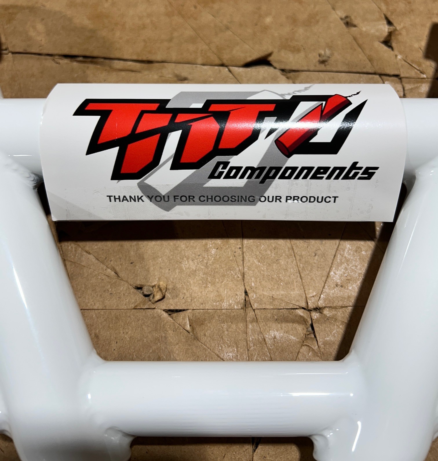 BMX – TNT BICYCLES 6 PIECE HANDLEBAR (7″ RISE) – WHITE (DISCOUNTED – SALE ITEM)