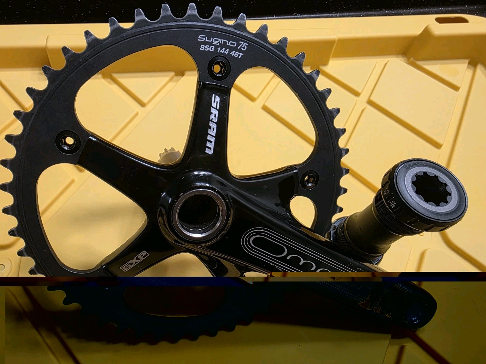 Sram Omnium Crankset 165mm, Track, Fixed Gear, Bike, 144 BCD Sugino Chainring