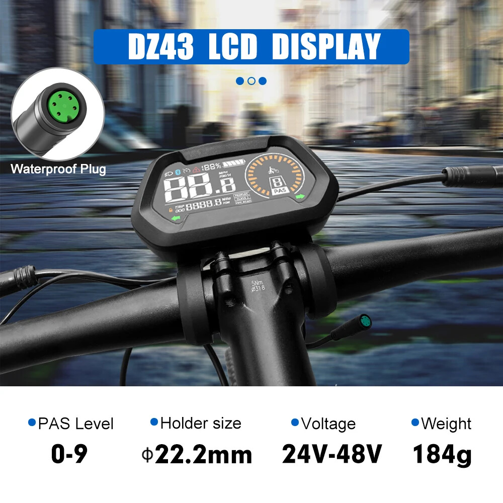 Ebike Intelligent LCD Screen Waterproof 5 Pin OLED Display for Mid Drive Motor
