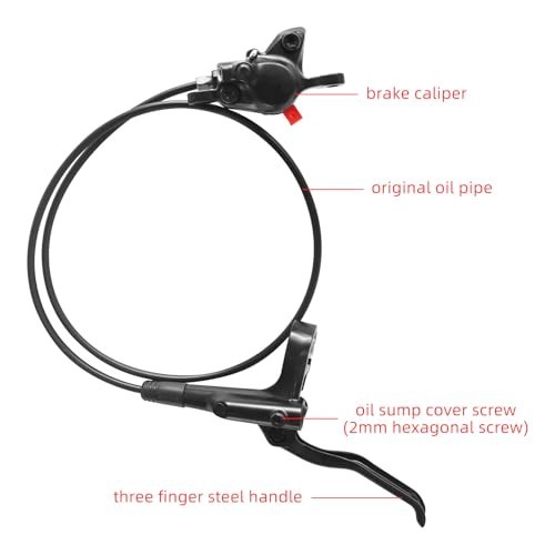 MTB Hydraulic Disc Brake Set – 2 Piston, Left Front 800mm, Right Rear 1550mm, Mo
